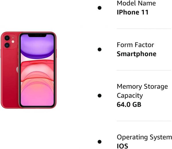 Apple iPhone 11, US Version, 128GB, Red - Unlocked - Image 3
